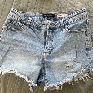 BCBGeneration Distressed Light Blue Jean Shorts